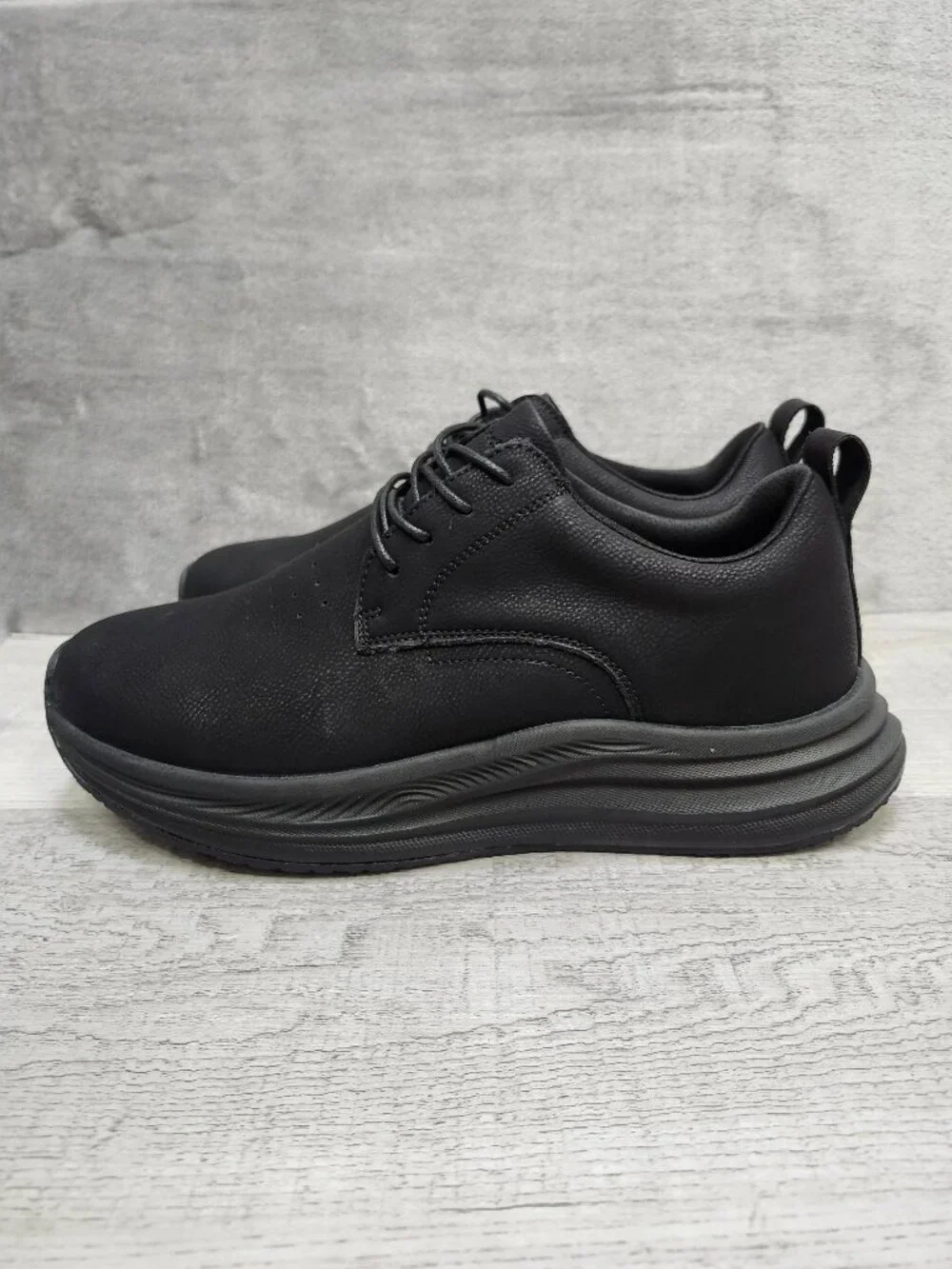 OrthoComfoot Men EU 44 (US 11) Black Leather Dress Shoes NIB